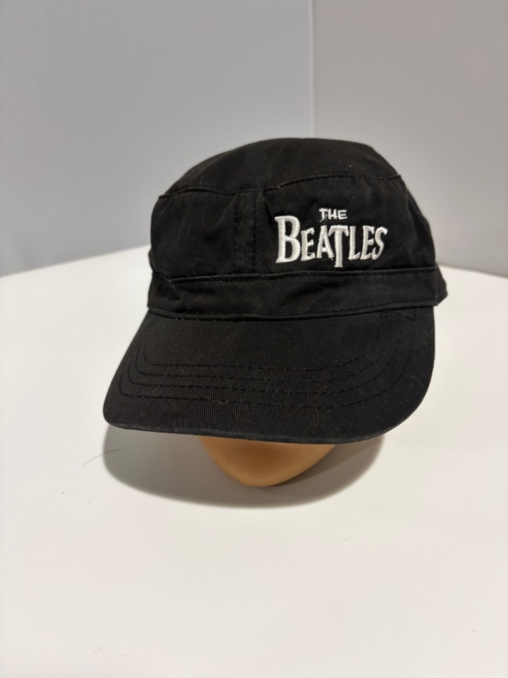 The Beatles Black Logo Military-Style Cap